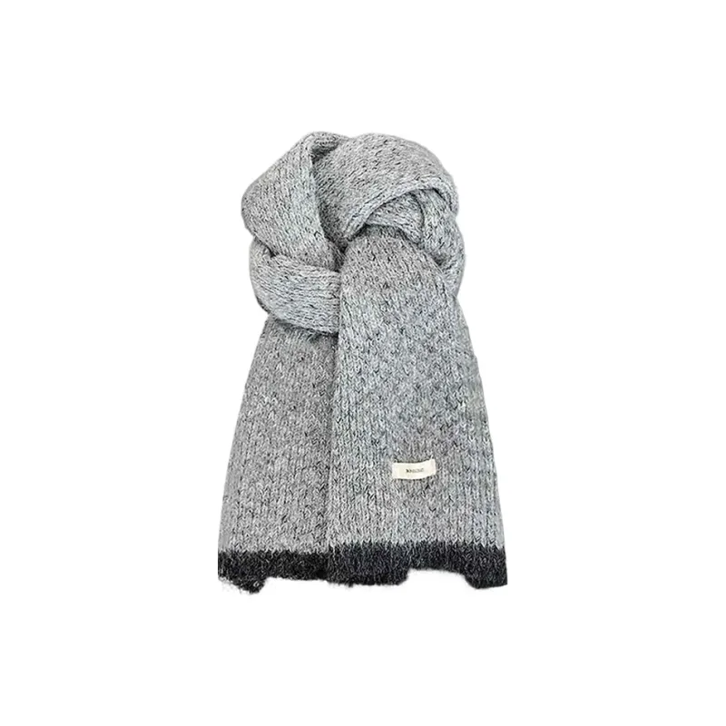 CARTELO Wool Knit Scarves Unisex Multicolor-6