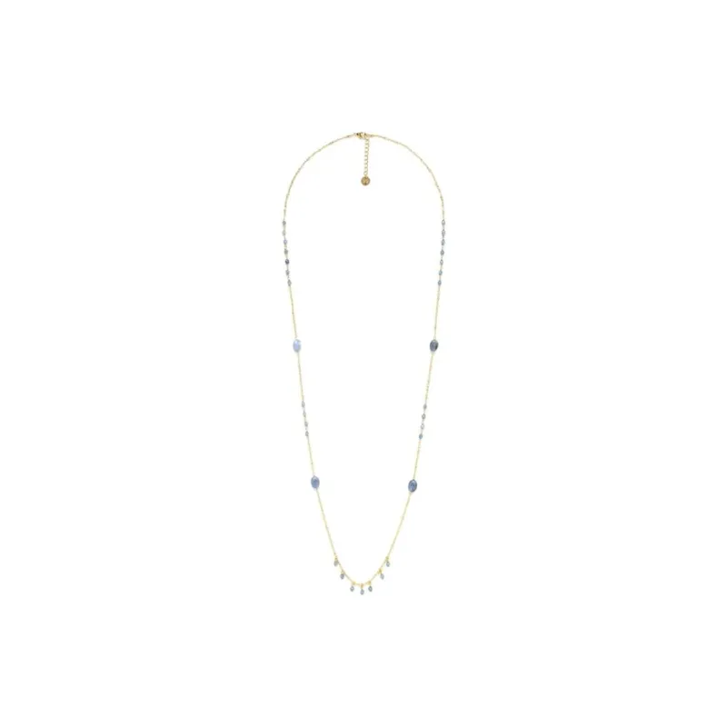 FRANCK HERVAL Gold Plated Necklaces Women's Blue-1