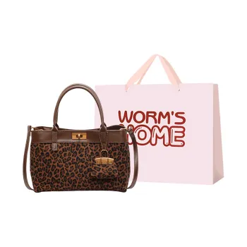 Worm's Home Synthetic Leather Shoulder Bag Women's Brown/Coffee/Brown & Black