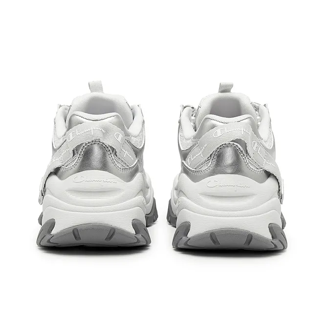 Champion Low Top Chunky Sneakers Unisex Silver White/Photon Gray Pearl Edition-2