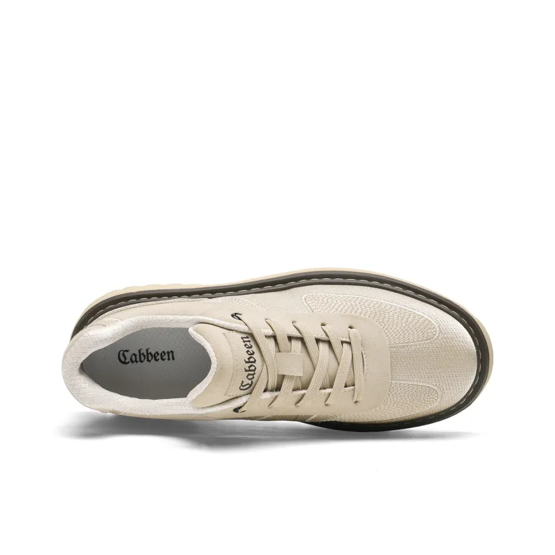 Cabbeen Casual Shoes Men Low Top Black/Sand-10