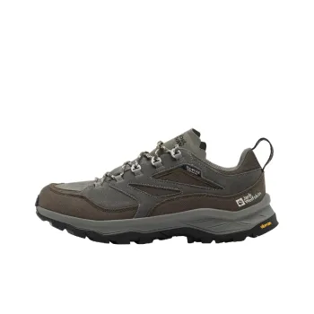 Jack Wolfskin Anti Slip Wear Resistant Low Top Hiking Shoes Men's Dark Brown