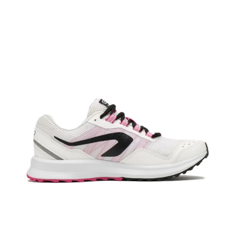 DECATHLON Cushioned Wear Resistant Breathable Low Top Running Shoes Women's White Pink-1