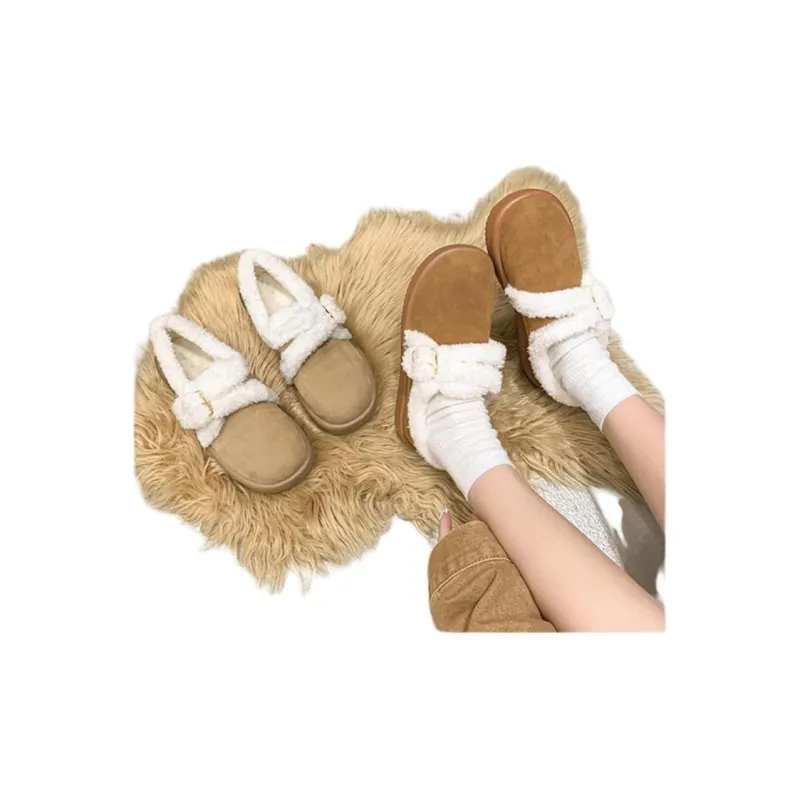 ALPLUME Home Fleece Slippers Women's Orange Khaki-8