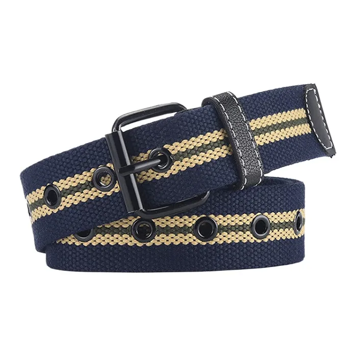 Yalu Canvas Leather Belts Unisex Width  3.8cm-7