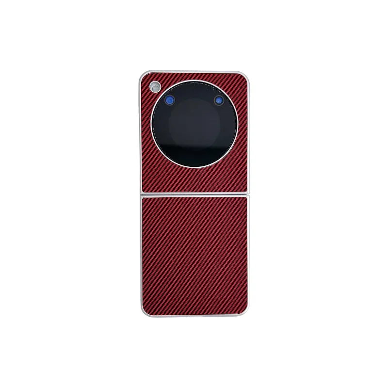ZHUOJI Leather Texture Material Kevlar Carbon Fiber Leather Texture Extra Thin Phone Case Compatible Nubia Flip-4