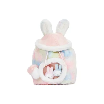 Miffy Faux Fur Backpack Small Size Women's Multicolor/Khaki