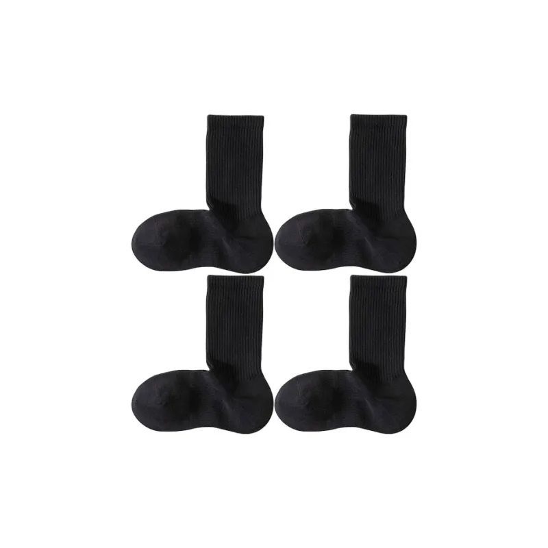 Cheemy Free Mid Calf Socks Women's 4 Pack Black-0
