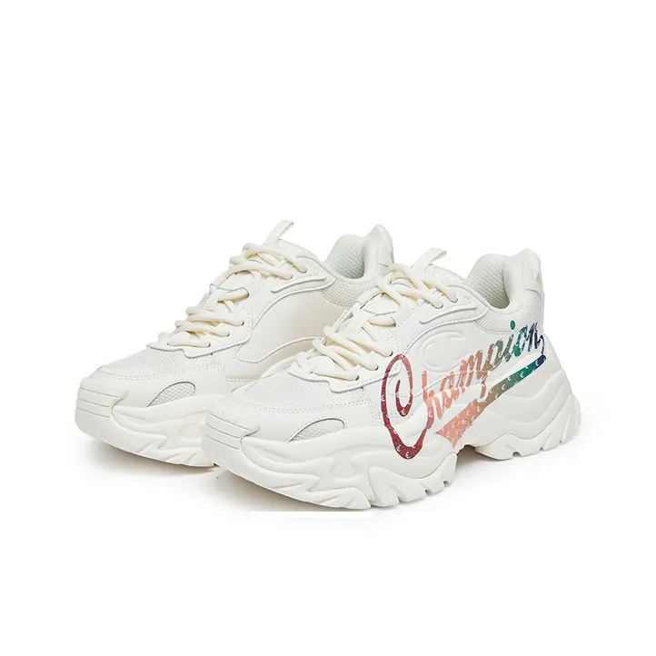 Champion Thousand Layer Shoes Low Top Chunky Sneakers Women's Milk White/Sunset Orange-2