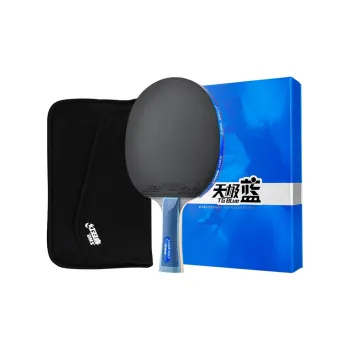 DHS Sky Blue TB2/TB6 Ping Pong Paddles Unisex Pure Wood Black/Red