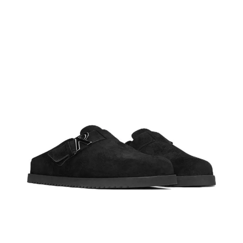 REPRESENT Initial Round toe Leather Slippers-4