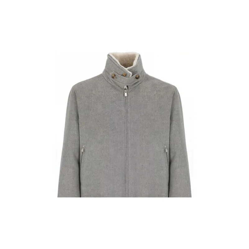 Brunello Cucinelli Mélange Effect Zipped Jacket-4