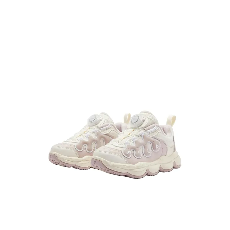 FILA KIDS BOA Anti Slip Wear Resistant Low Top Children's Basketball Shoes Pink White Children Aged 3 7 Years Old-2