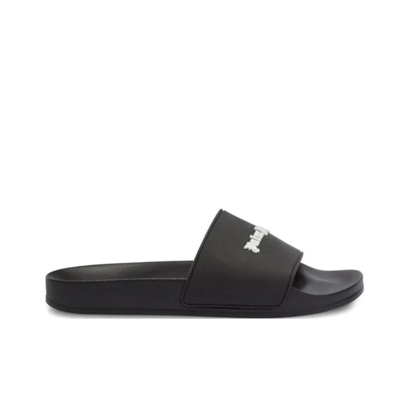 PALM ANGELS Logo Slides Black/White-1
