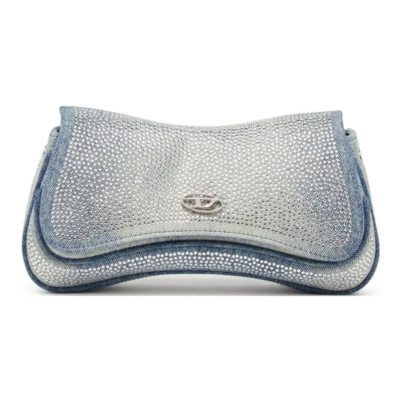 DIESEL Cotton Handbag, Shoulder Bag Unisex Light Blue-1