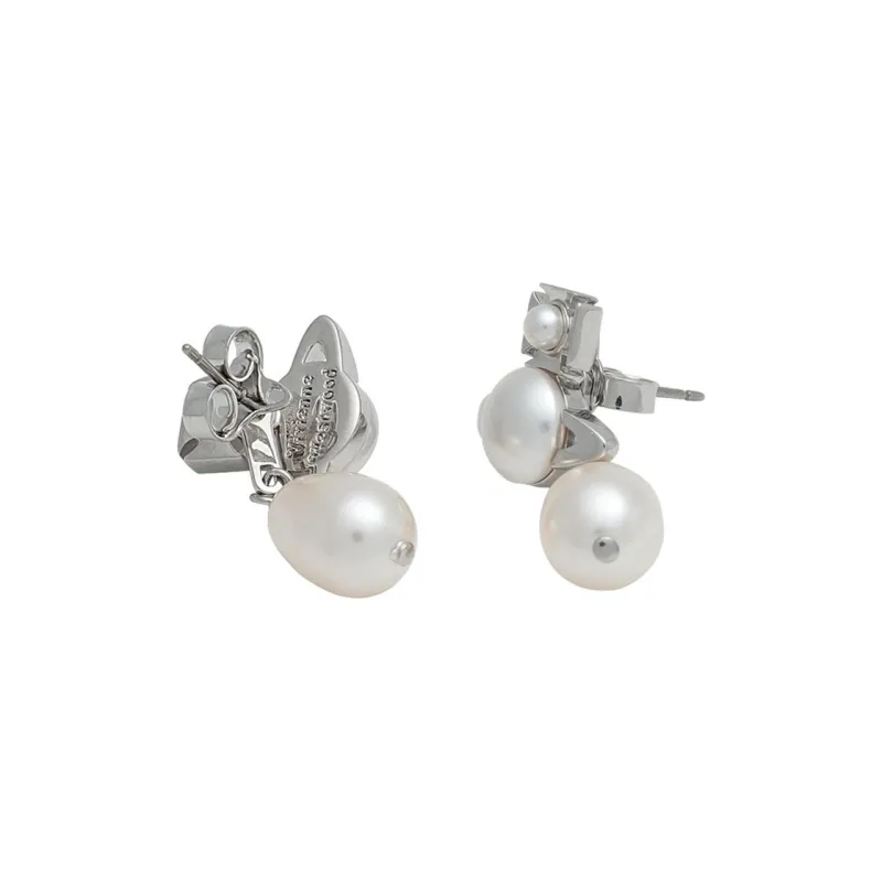 Vivienne Westwood Logo Engraved Earrings-2