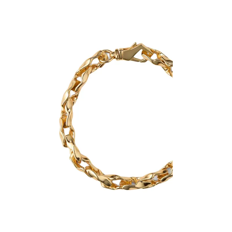 EMANUELE BICOCCHI Gold-plated Hammered Chain Bracelet-2