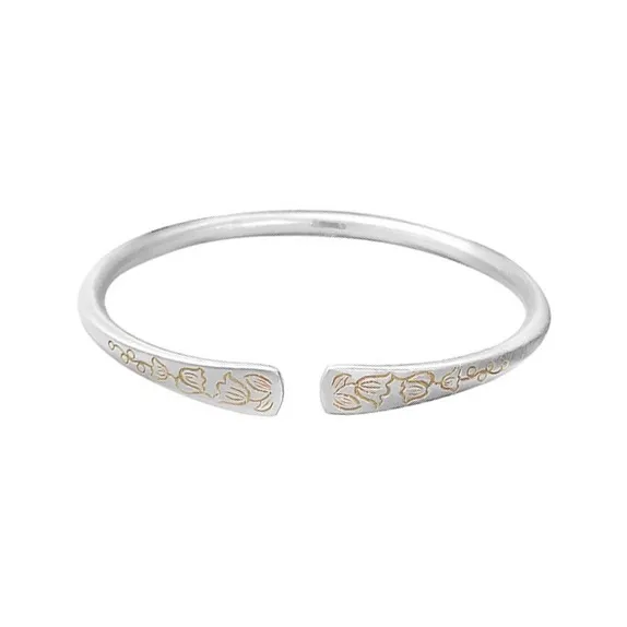 CUTE DAME S999 Silver Bangles Women's Silver-0
