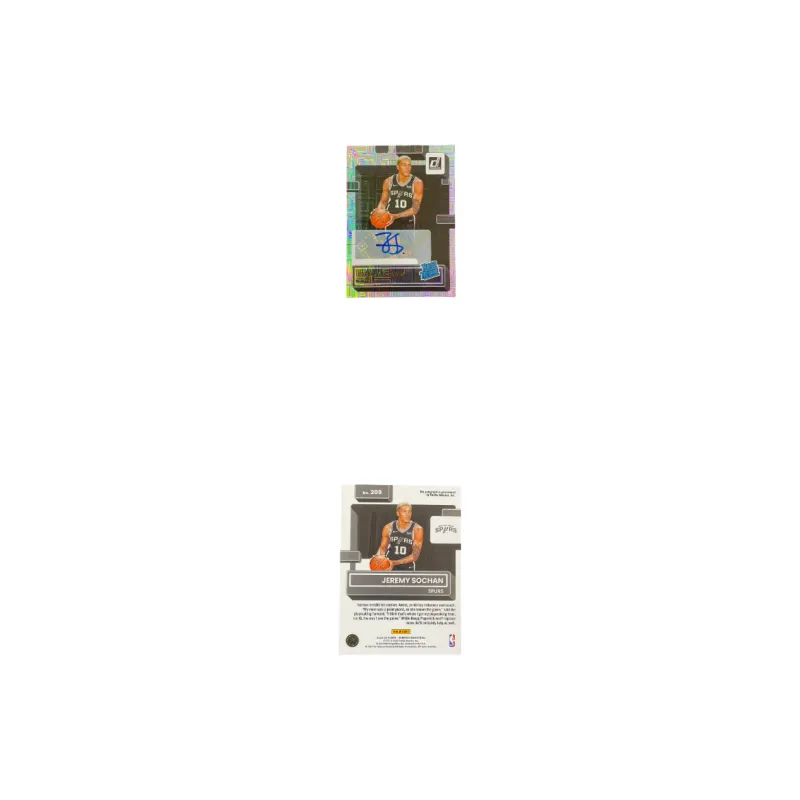 PANINI 2022 23 Star Card Jeremy Soong Spurs RC Rising Stars Durex Mojo Fold Autograph Card Pass Sports Cards 1 Pc-2