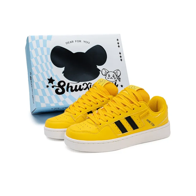 SHUXIAOBEI Anti Slip And Wear Resistant Lightweight Low Top Skateboard Shoes Unisex White Blue-41