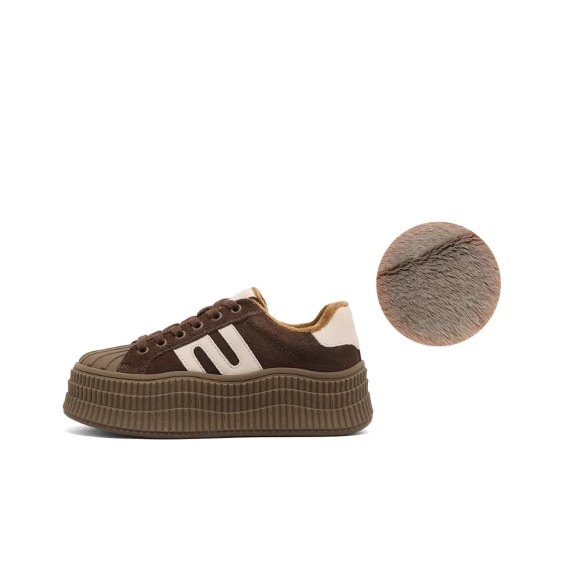 BELLE Anti Slip And Wear Resistant Lightweight Height Increasing Low Top Skateboard Shoes Women's-26