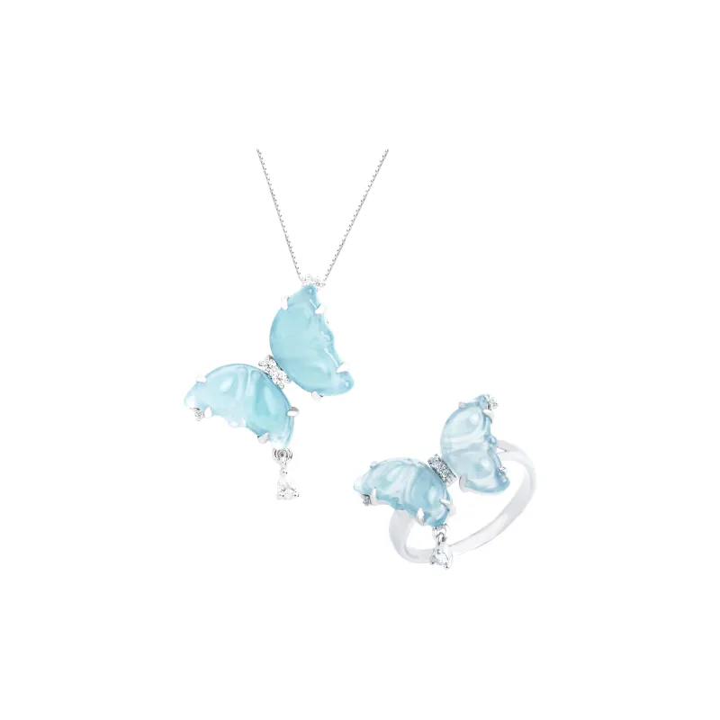 Clear Snow Ice Glutinous Jadeite Necklaces Unisex-7