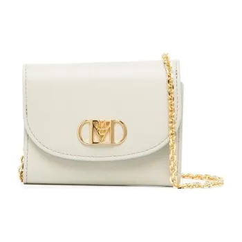 MCM Leather Coin Purses Wallets Women's Light Gray