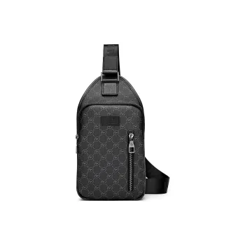 FAIRWHALE Artificial Leather Sling Bag Regular Men's Black