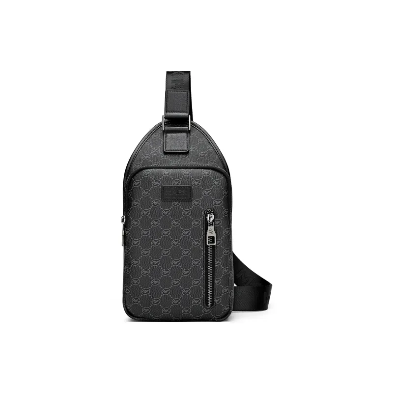 FAIRWHALE Artificial Leather Sling Bag Regular Men's Black-0