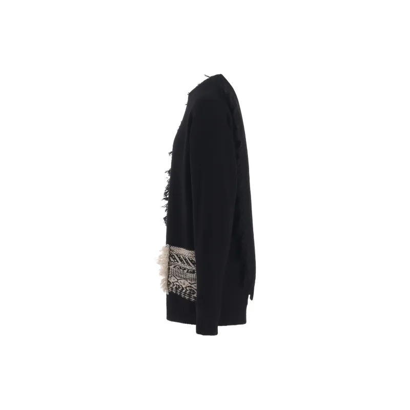 Yohji Yamamoto Fringed Asymmetric Jumper-2