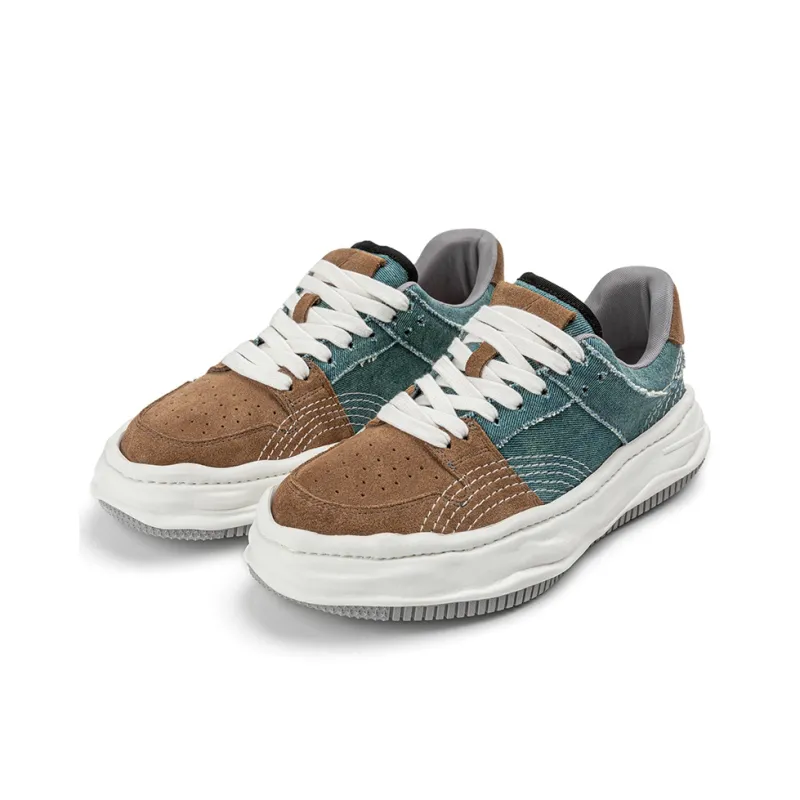 NAUTICA Anti Slip Wear Resistant Low Top Skateboard Shoes Men's Khaki Blue-2