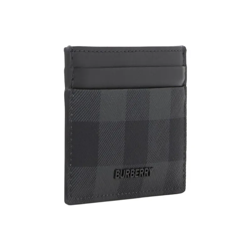 Burberry Cotton Wallet, Card Holder Men's Black Gray-8