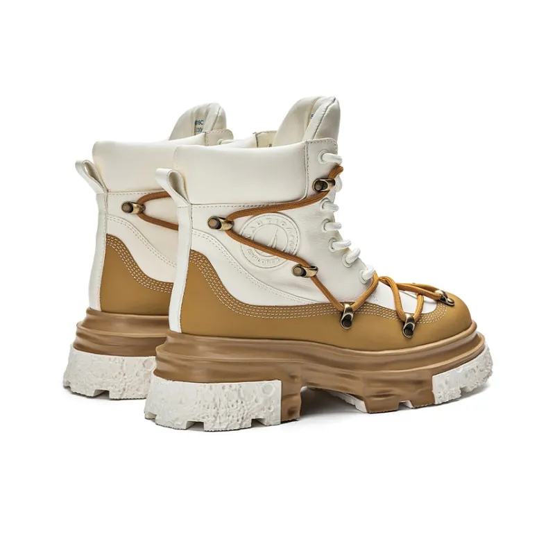 NAUTICA Short Martin Boot Women's White Khaki-3