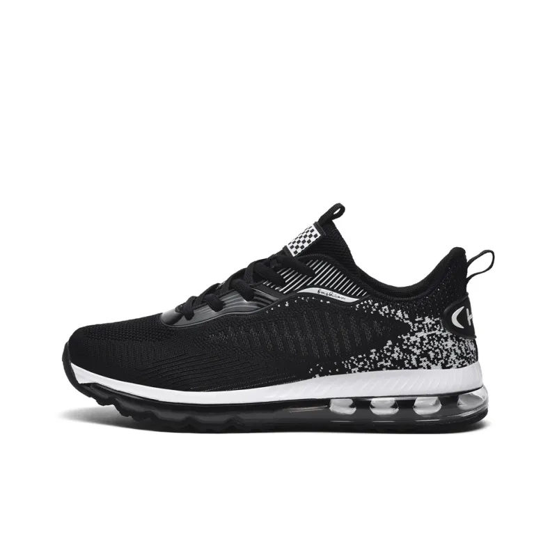 BIANSULONG Cushioned Slip Resistant Abrasion Resistant Low Top Casual Running Shoes Men's Black-0