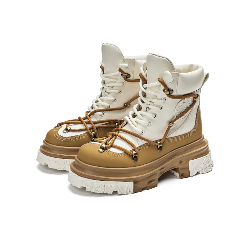 NAUTICA Short Martin Boot Women's White Khaki-2