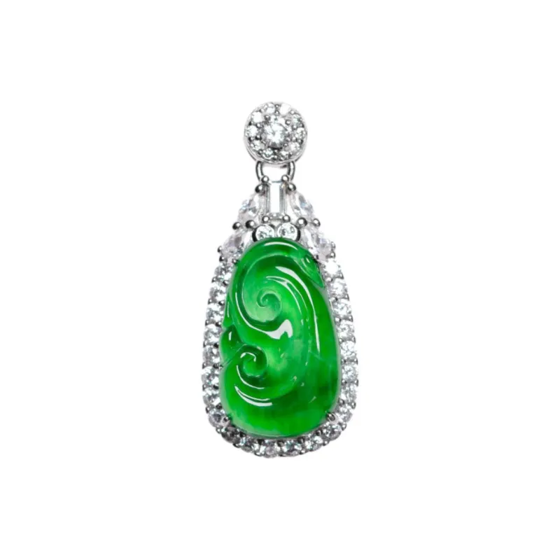 KALAIYIN Ice Glutinous Jadeite Necklaces Women's-0