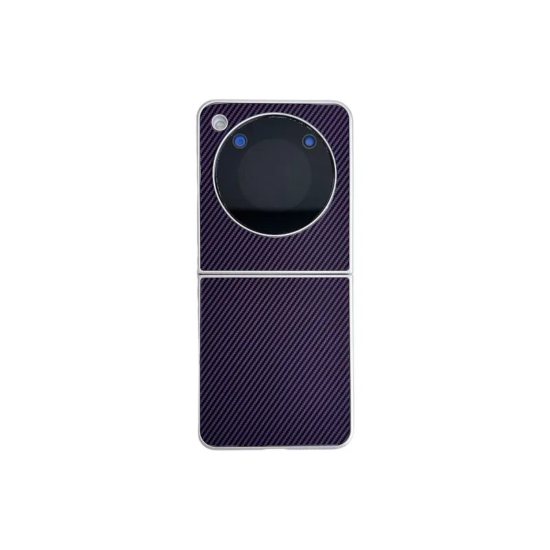 ZHUOJI Leather Texture Material Kevlar Carbon Fiber Leather Texture Extra Thin Phone Case Compatible Nubia Flip-6