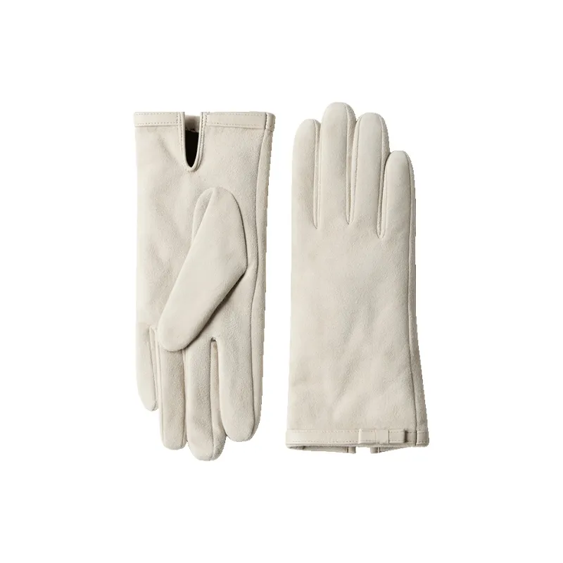 JIUMU Sheep Head Layer Leather Gloves Women's-0
