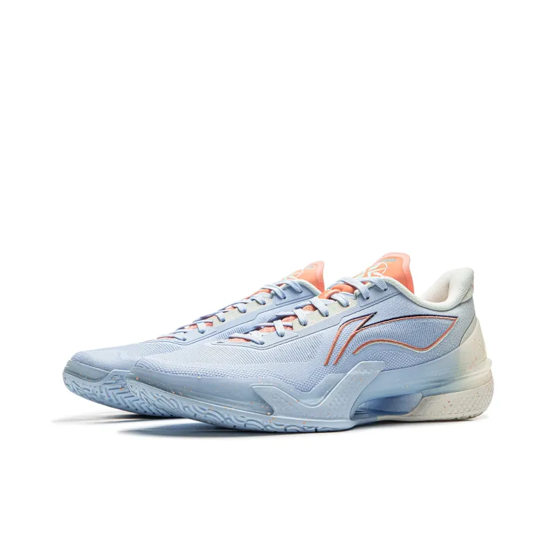 LiNing Knife 5 Slip Resistant Coverage Lightweight Rebound Low Top Performance Basketball Shoes Men's Blue White-2