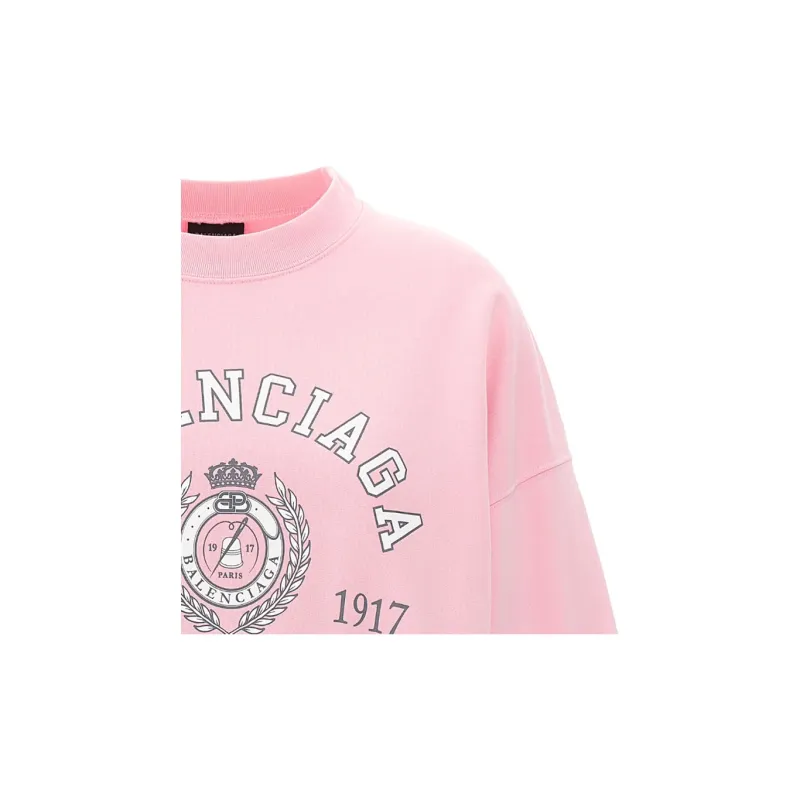 Balenciaga Regular Crewneck Sweater 'Faded Pink'-8