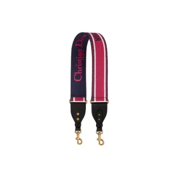 DIOR Canvas Bag Shoulder Strap Women's Peach Pink
