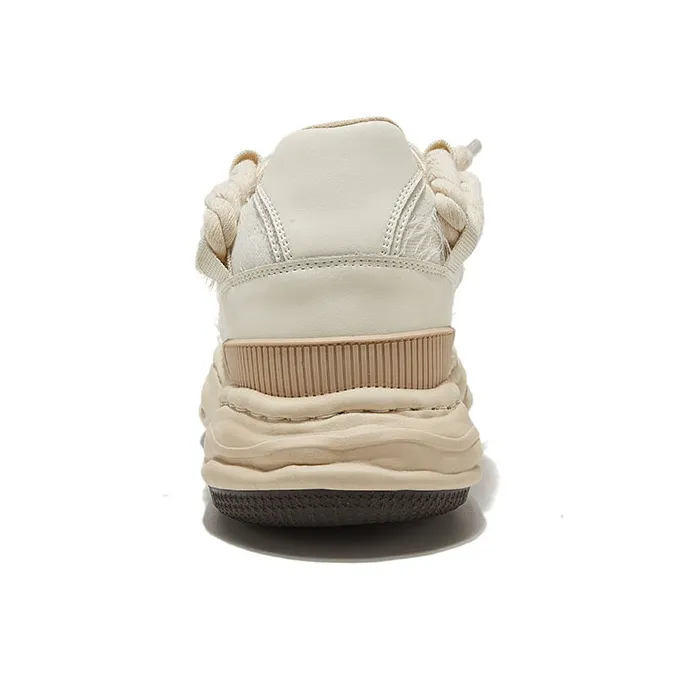 DVO Anti Slip Wear Resistant Low Top Stylish Skateboarding Shoes Unisex Beige-2