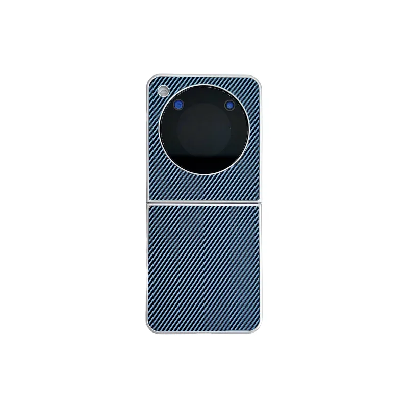 ZHUOJI Leather Texture Material Kevlar Carbon Fiber Leather Texture Extra Thin Phone Case Compatible Nubia Flip-2