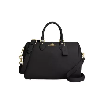 COACH Rowan Litchi Grain Leather Crossbody One Shoulder Handbag Tubas Women's Black