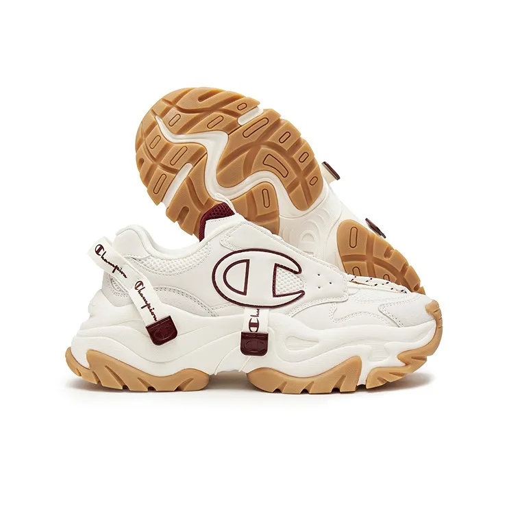 Champion Low-Top Chunky Sneakers Unisex Milk White/College Red-3