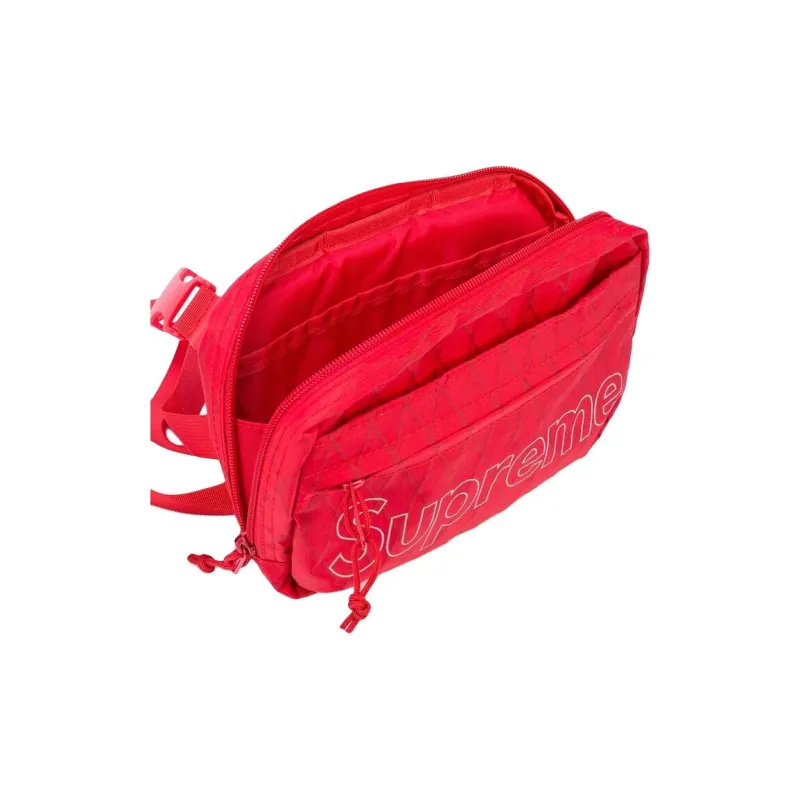 Supreme Nylon Fabric Shoulder Bag, Crossbody Bag Unisex Red-4