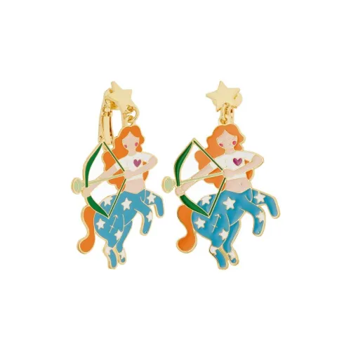 LES NEREIDES Gold Plated Clip On Earrings Women's Multicolor