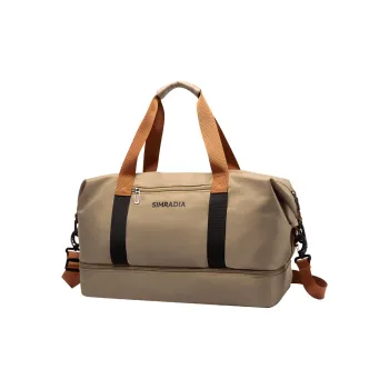 MOYYI Oxford Travel Bag Large Size Unisex Black/Khaki