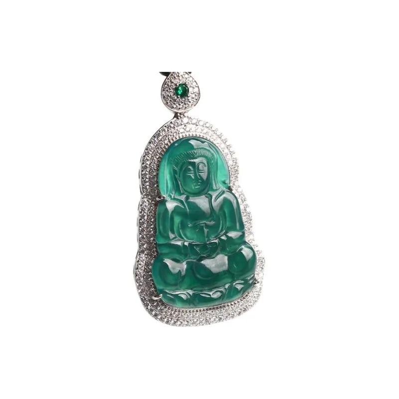 Oushuo Jewelry Ice Glutinous Jadeite Necklaces Unisex-0