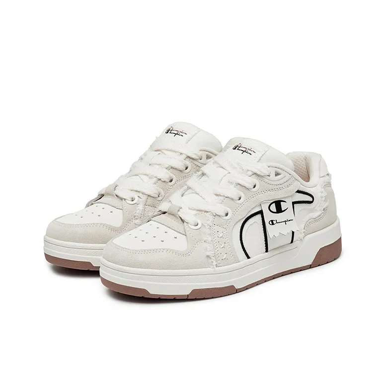 Champion Low Top Skateboard Shoes Unisex Milk White-2